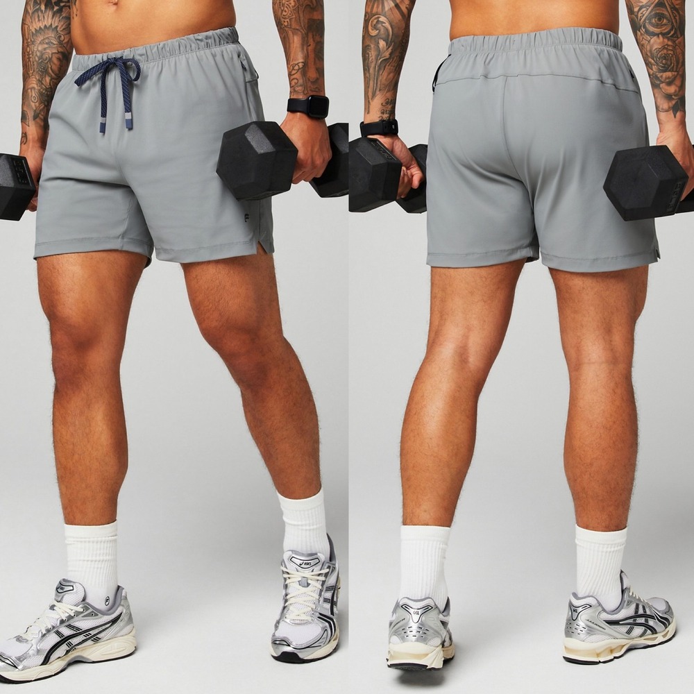 Fabletics The One Short 5in In Shadow Grey - Athletic Running Sports Gym Train